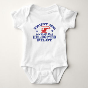 Body Para Bebê Confie que eu meu pai é um piloto do helicóptero
