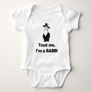 Body Para Bebê Confie que eu mim é um rabino - humor judaico