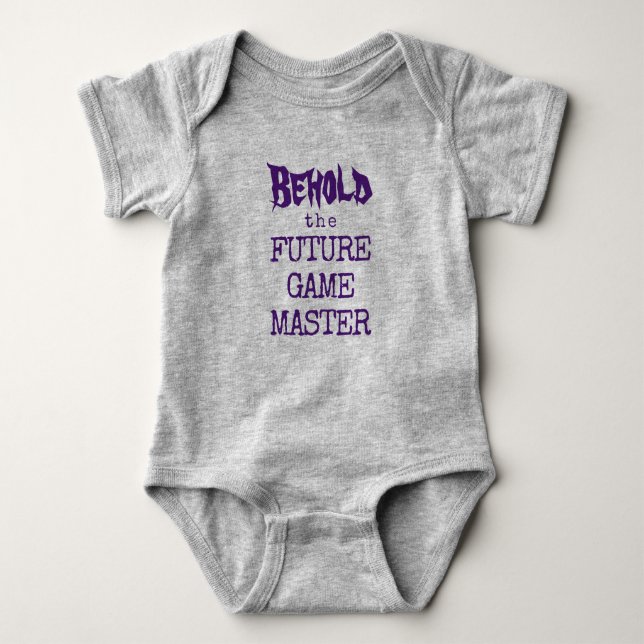 Body Para Bebê Conheça o Bodysuit Baby Bodysuit Mestre do Jogo Fu (Frente)