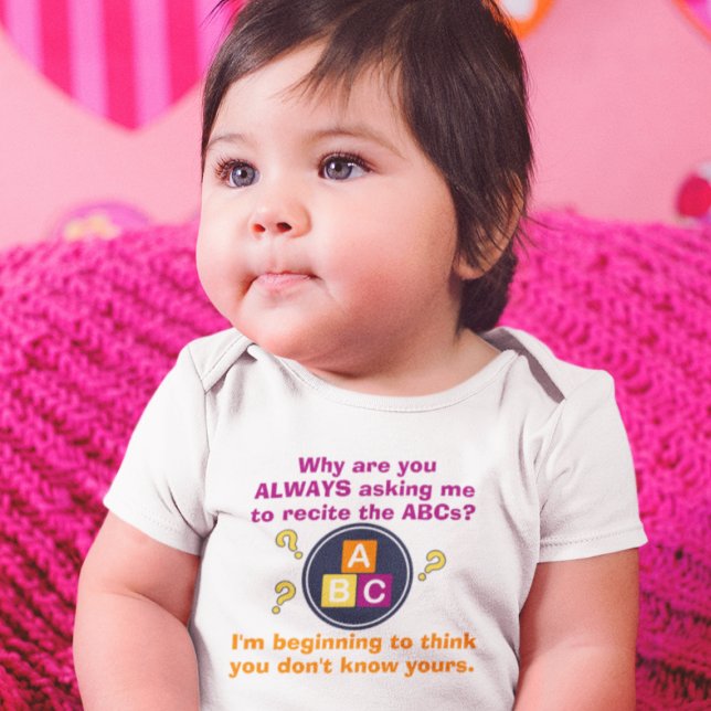 Body Para Bebê Conheço meus ABC; Você? (Criador carregado)