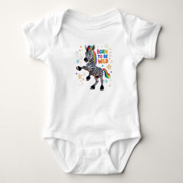 Body Para Bebê Conjunto Bebê Zebra Selvagem (Frente)