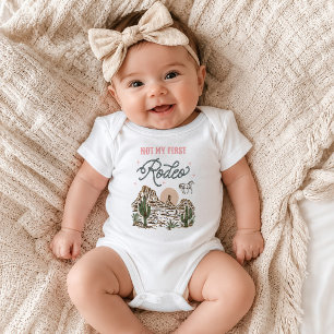 Body Para Bebê Conjunto Bodysuit Not My First Rodeo Western Cowgi