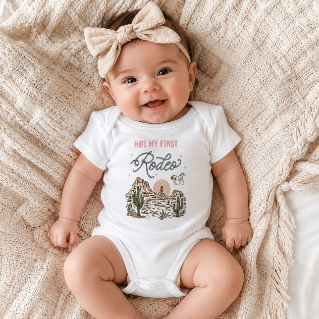 Body Para Bebê Conjunto Bodysuit Not My First Rodeo Western Cowgi (Criador carregado)