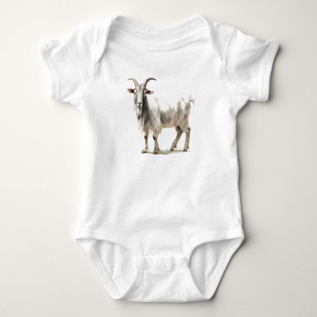 Body Para Bebê Conjunto de Bebê Bode Fofo – Roupa de Bebê de Anim (Frente)
