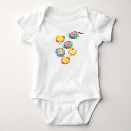 Body Para Bebê Conjunto de Bebê Cartoon de Franguinhos Lindos e F