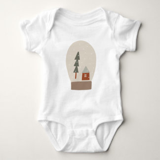 Body Para Bebê Conjunto de Bebê Casa de Natal Minimalista e Pinhe