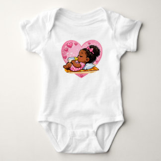 Body Para Bebê Conjunto de Bebê com Design de Coração Adorável