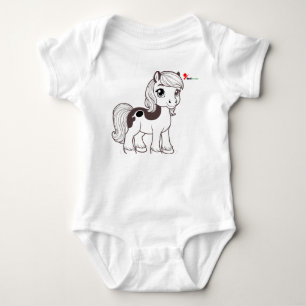 Body Para Bebê Conjunto de Bebê Cute Little Pony Chibi Cavalo