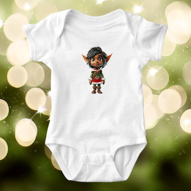 Body Para Bebê Conjunto de Bebê da Elfa do Natal Menina Quiet Gir (Criador carregado)