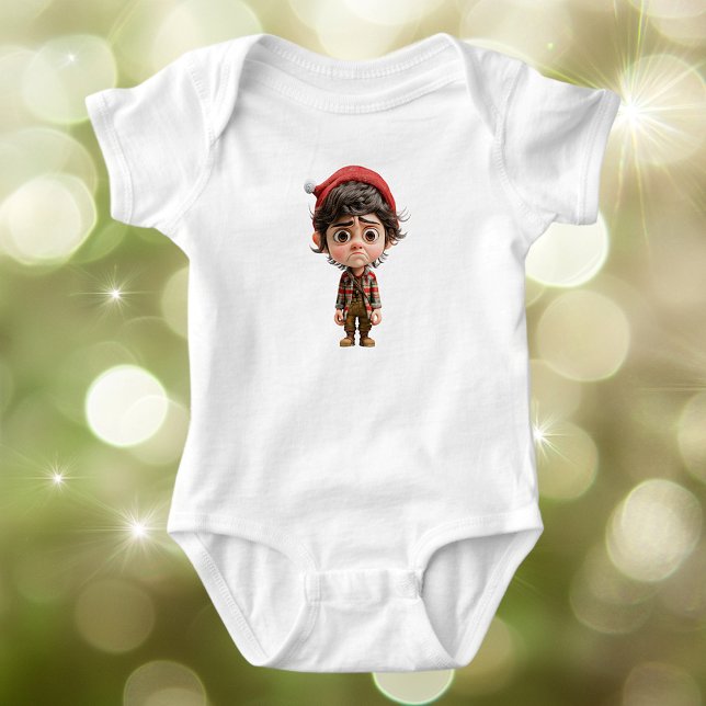 Body Para Bebê Conjunto de Bebê de Natal do Elfo de Dia Difícil (Criador carregado)