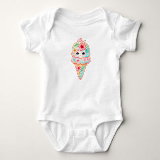 Body Para Bebê Conjunto de Bebê de Sorvete Kawaii Fofo