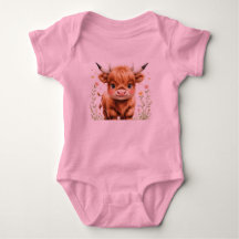 Conjunto de Bebê de Vaquinha das Terras Altas Fofo
