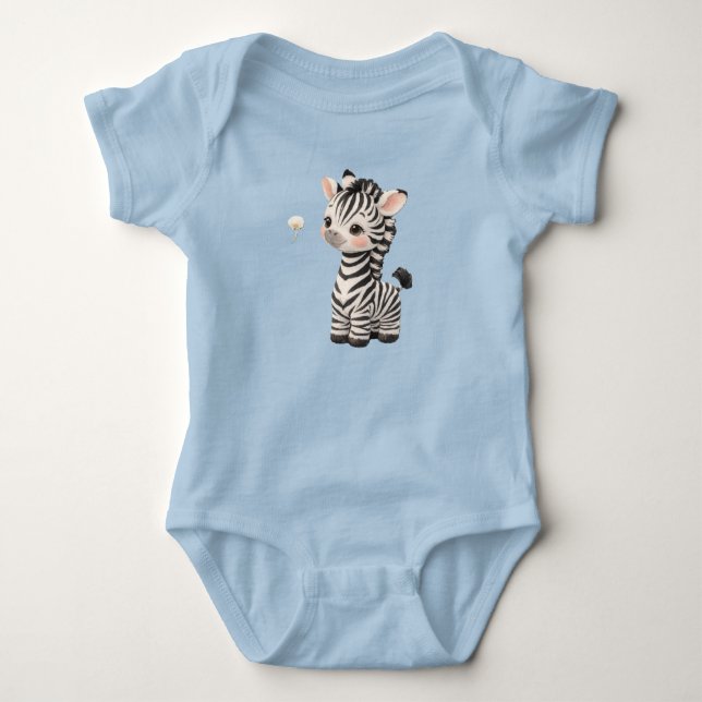 Body Para Bebê Conjunto de Bebê de Zebra Fofo – Roupa de Animal d (Frente)