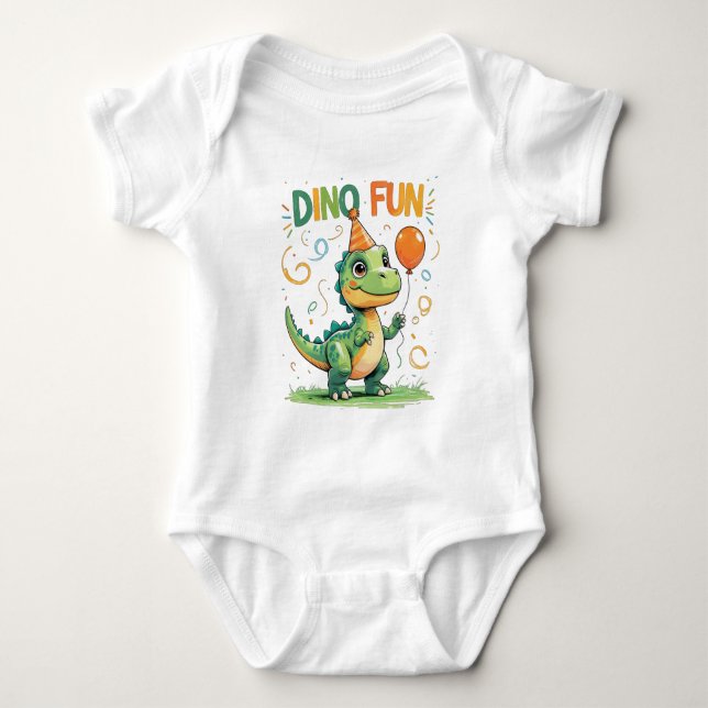 Body Para Bebê Conjunto de Bebê Dino Diversão (Frente)