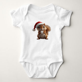 Body Para Bebê Conjunto de Bebê Esquilo de Natal Fofo