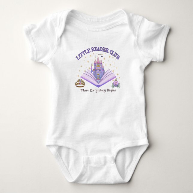Body Para Bebê Conjunto de Bebê Little Reader Club (Frente)