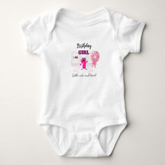 Body Para Bebê Conjunto de Bebê Menina de 1º Aniversário | Floral