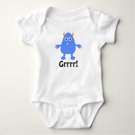 Body Para Bebê Conjunto de Bebê Monstro Azul