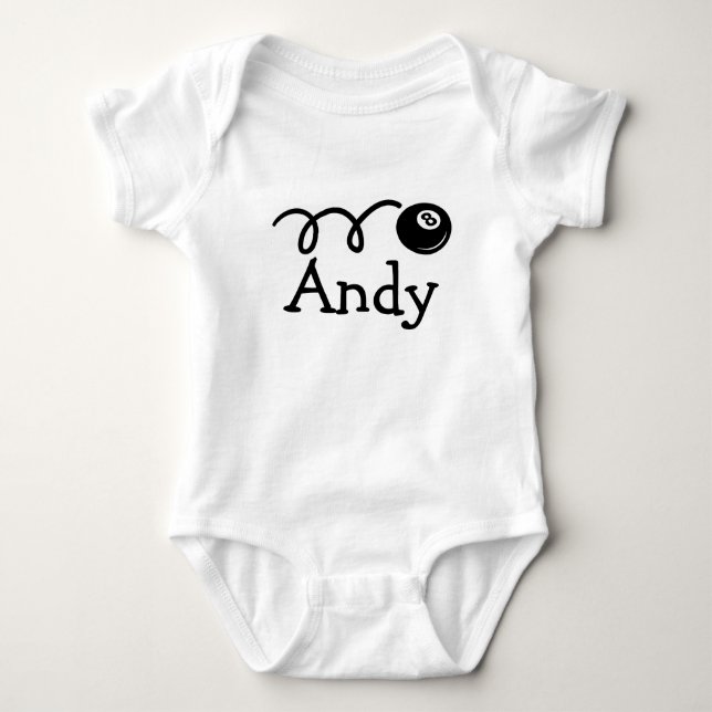 Body Para Bebê Conjunto de bebé personalizado com bola oito de bi (Frente)