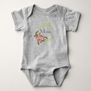 Body Para Bebê Conjunto de Bebê Personalizado com Nome e Coroa de