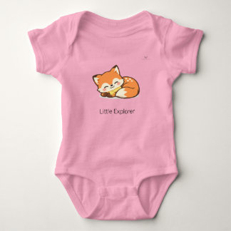 Body Para Bebê Conjunto de Bebê Personalizado de Raposa Chibi Fof