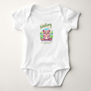 Body Para Bebê Conjunto de Bebê Porquinho Feliz Sorridente Rosa