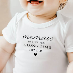 Body Para Bebê Conjunto de Bebê Presente Memaw Esperou