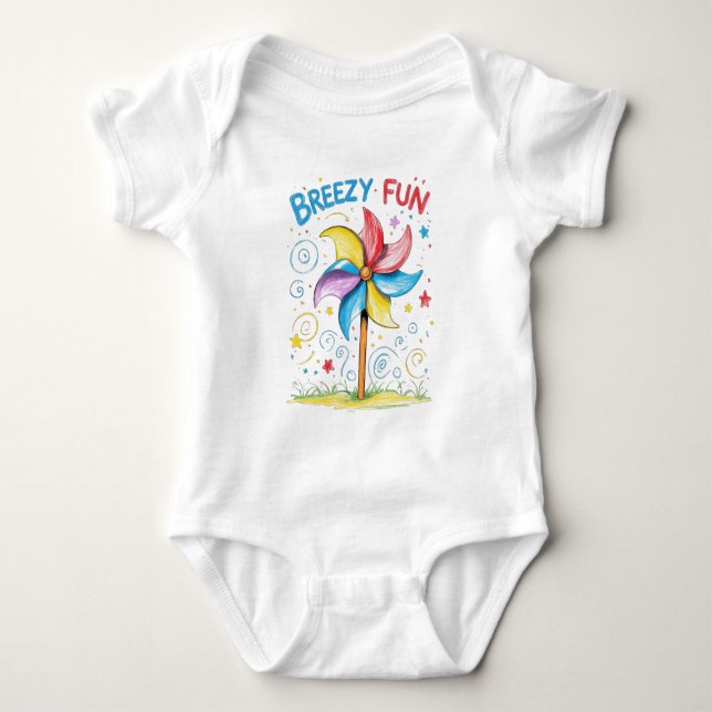 Body Para Bebê Conjunto de Bebê Rodinha Divertida (Frente)