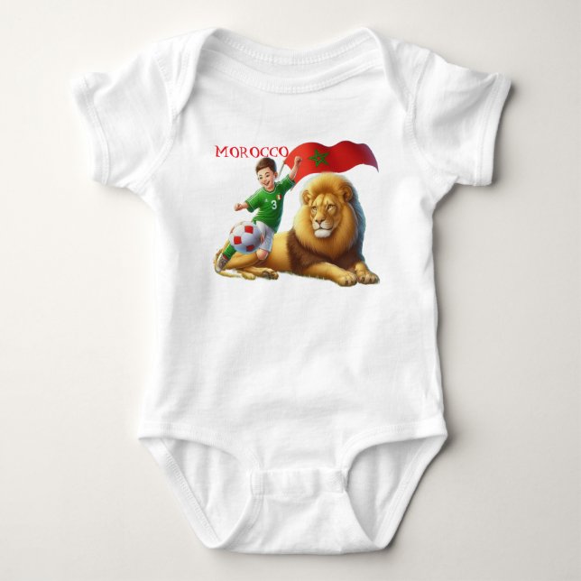 Body Para Bebê Conjunto de Bodysuit para Bebê Leão de Marrocos Or (Frente)