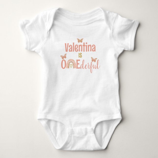 Body Para Bebê Conjunto de Boho para a Festa de Um Aniversário da (Frente)