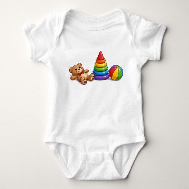 Body Para Bebê Conjunto de Brinquedos Clássicos para Bebê (Frente)
