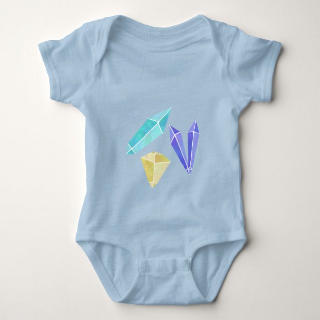 Body Para Bebê Conjunto de cristal um Bodysuit da parte (Frente)