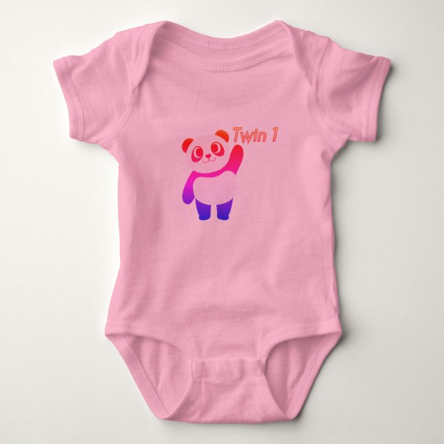 Body Para Bebê Conjunto de recém-nascidos gêmeos para gêmeo 1 e 2 (Frente)