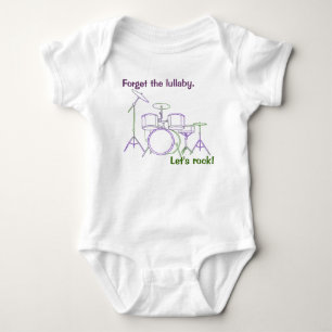 Body Para Bebê Conjunto de Tambor do Vamos Rock