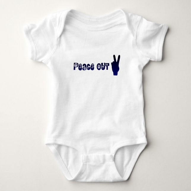 Body Para Bebê Conjunto Inteiriço de Bebê Peace Out (Frente)