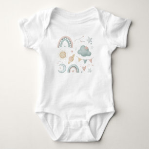 Body Para Bebê conjunto noturno cósmico doce para bebê