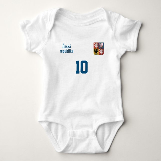Body Para Bebê Conjunto personalizado da República Checa com Nome (Frente)