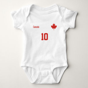 Body Para Bebê Conjunto personalizado do Canadá com Nome e Número