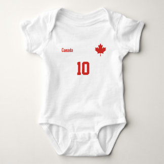 Body Para Bebê Conjunto personalizado do Canadá com Nome e Número