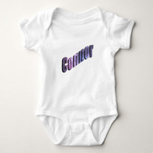 Body Para Bebê Conner, Nome Feito De Nuvens De Nebulosa Azul,