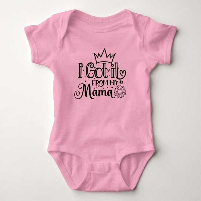 Body Para Bebê Consegui da minha mãe (Frente)