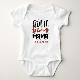 Body Para Bebê Consegui Do Nome Personalizado Da Mamma Cute