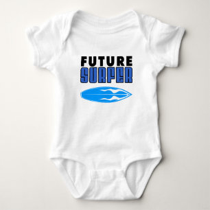 Body Para Bebê Conselho do Surf Azul Futuro Surfer