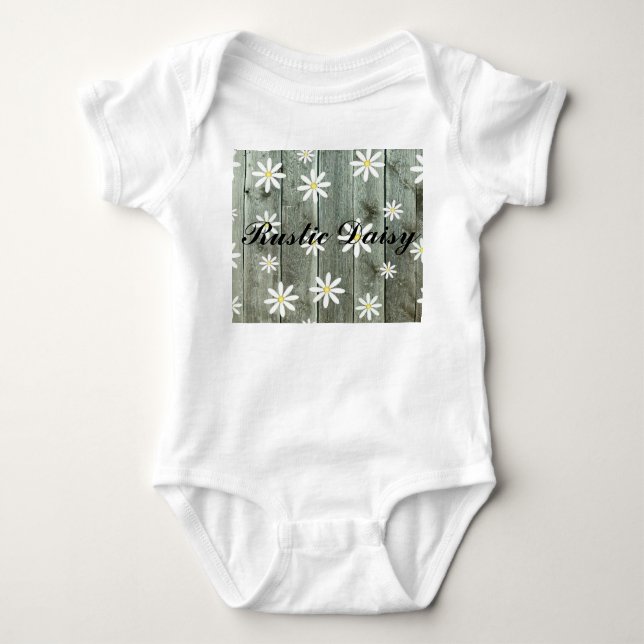 Body Para Bebê Conselho Rustic Daisy Barn (Frente)