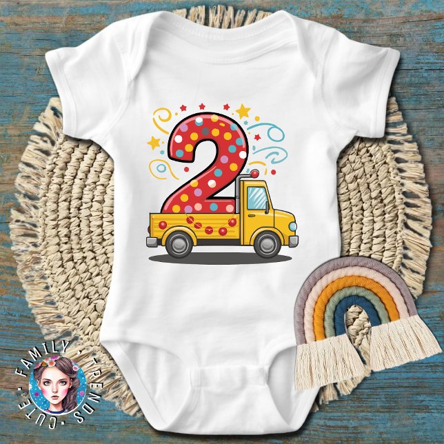 Body Para Bebê Construção de 2º Aniversário (Criador carregado)