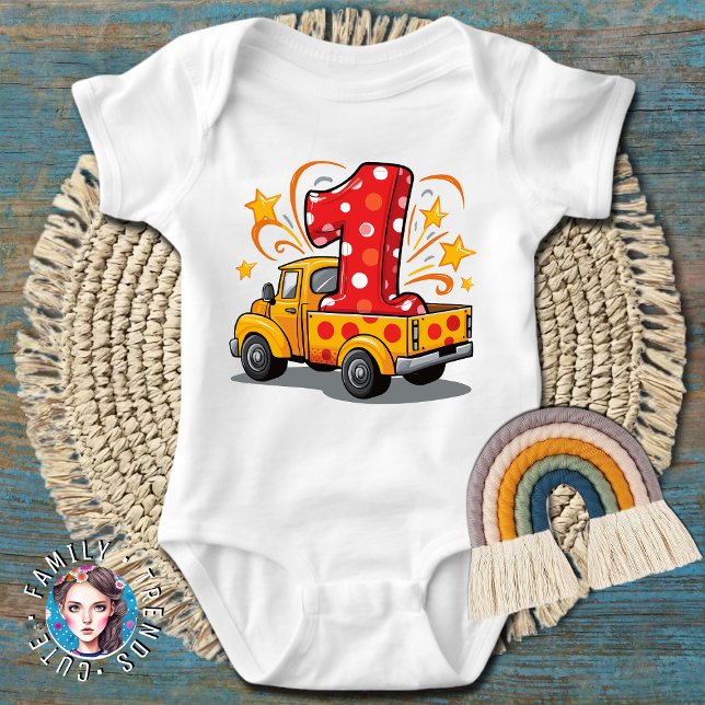 Body Para Bebê Construção do 1º Aniversário (Criador carregado)