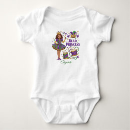 Body Para Bebê Conta Personalizada Princesa - Mardi Gras