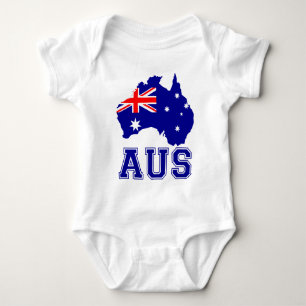 Body Para Bebê Continente de Austrália