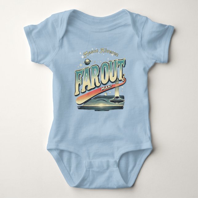 Body Para Bebê Continue no caminhoneiro" Retro 60s personalizado  (Frente)