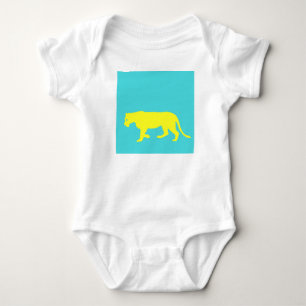 Body Para Bebê Contorno do Leão Amarelo